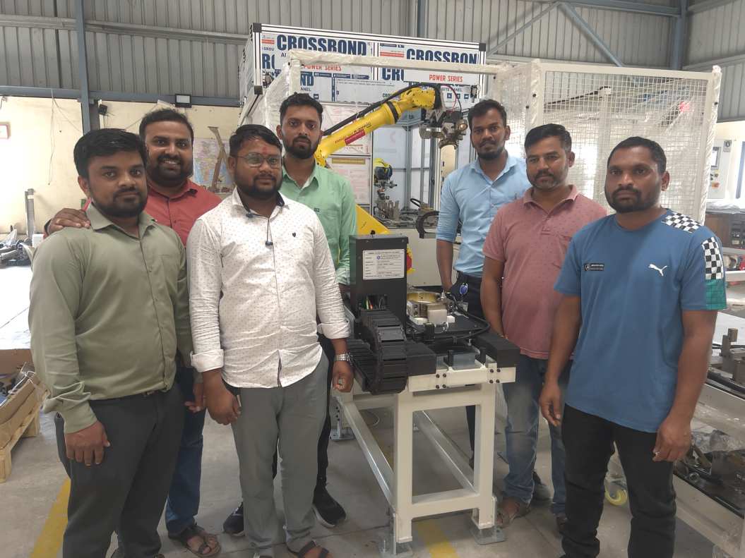 Rajdeep project team with a completed robotic deburring cell